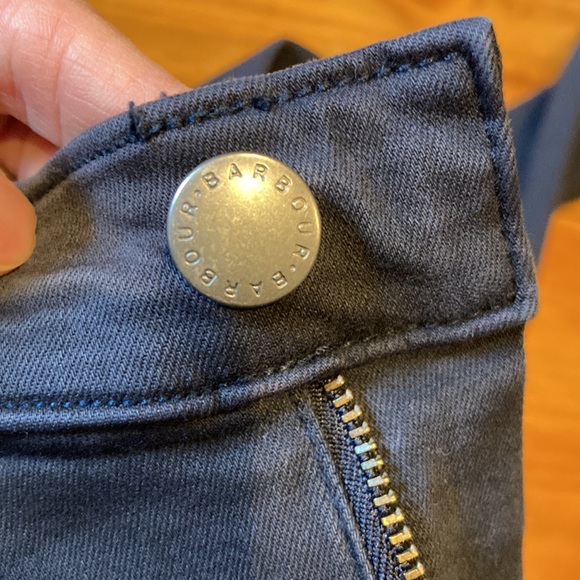 BARBOUR 2/4 Navy Essential Slim Jeggings Trousers Jeans Twill Stretch - Picture 10 of 14